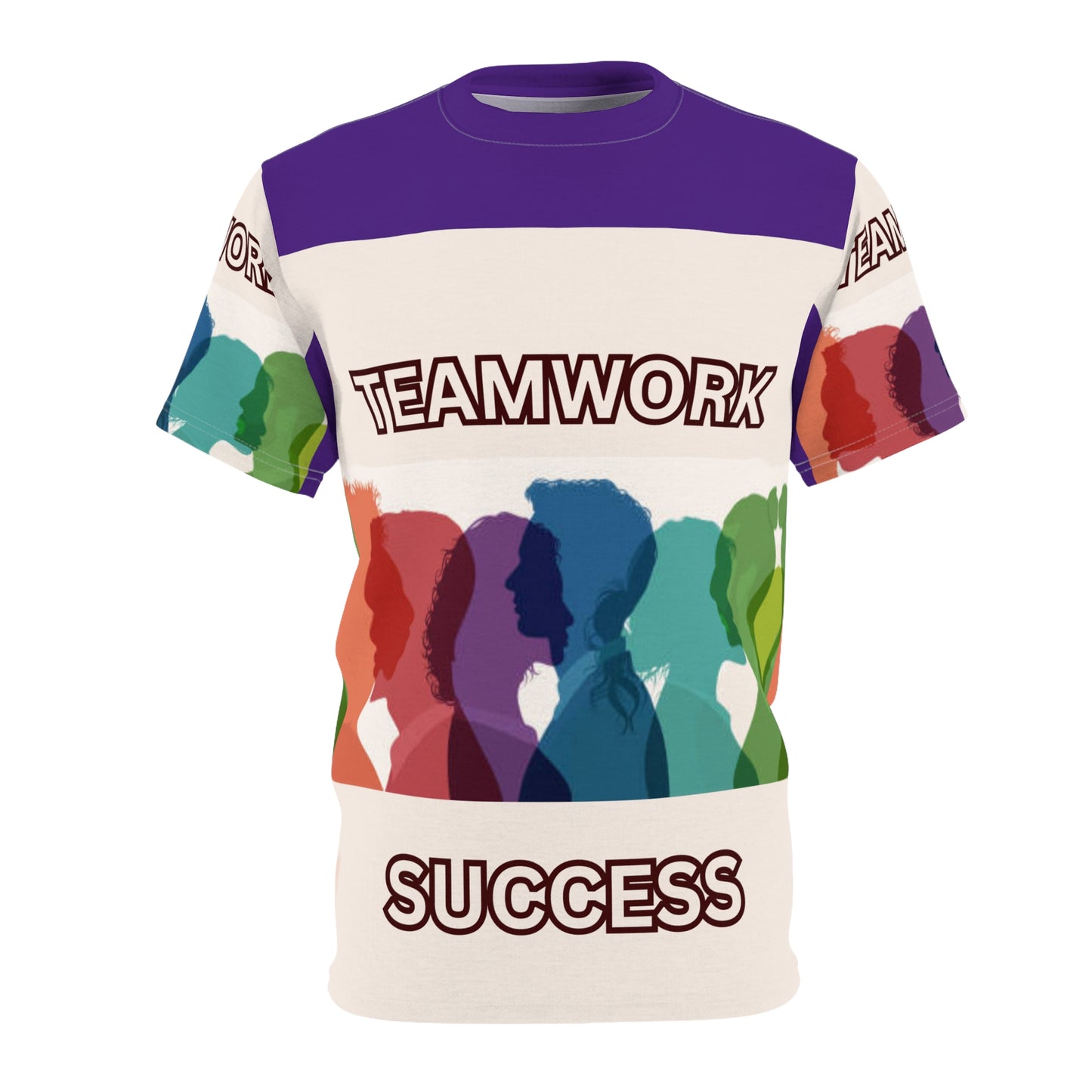 TEAMWORK SUCCESS Unisex Tee on purple (for groups or events)