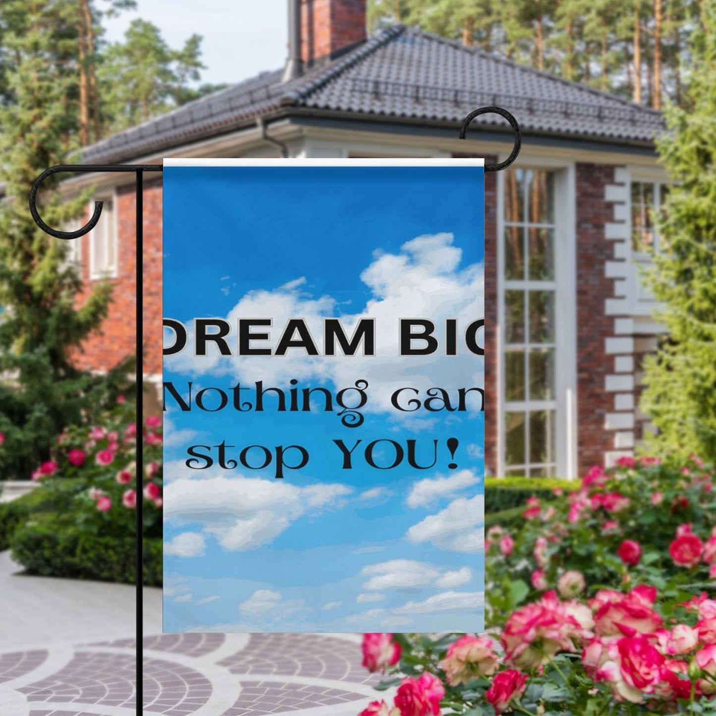 Flag in garden (1 Pic on 2 Sides)-12"x18"