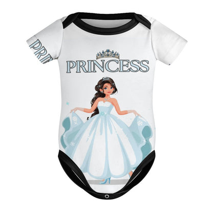 220gsm Faux Cotton Short Sleeve Baby Romper 349P (All-over Printing)