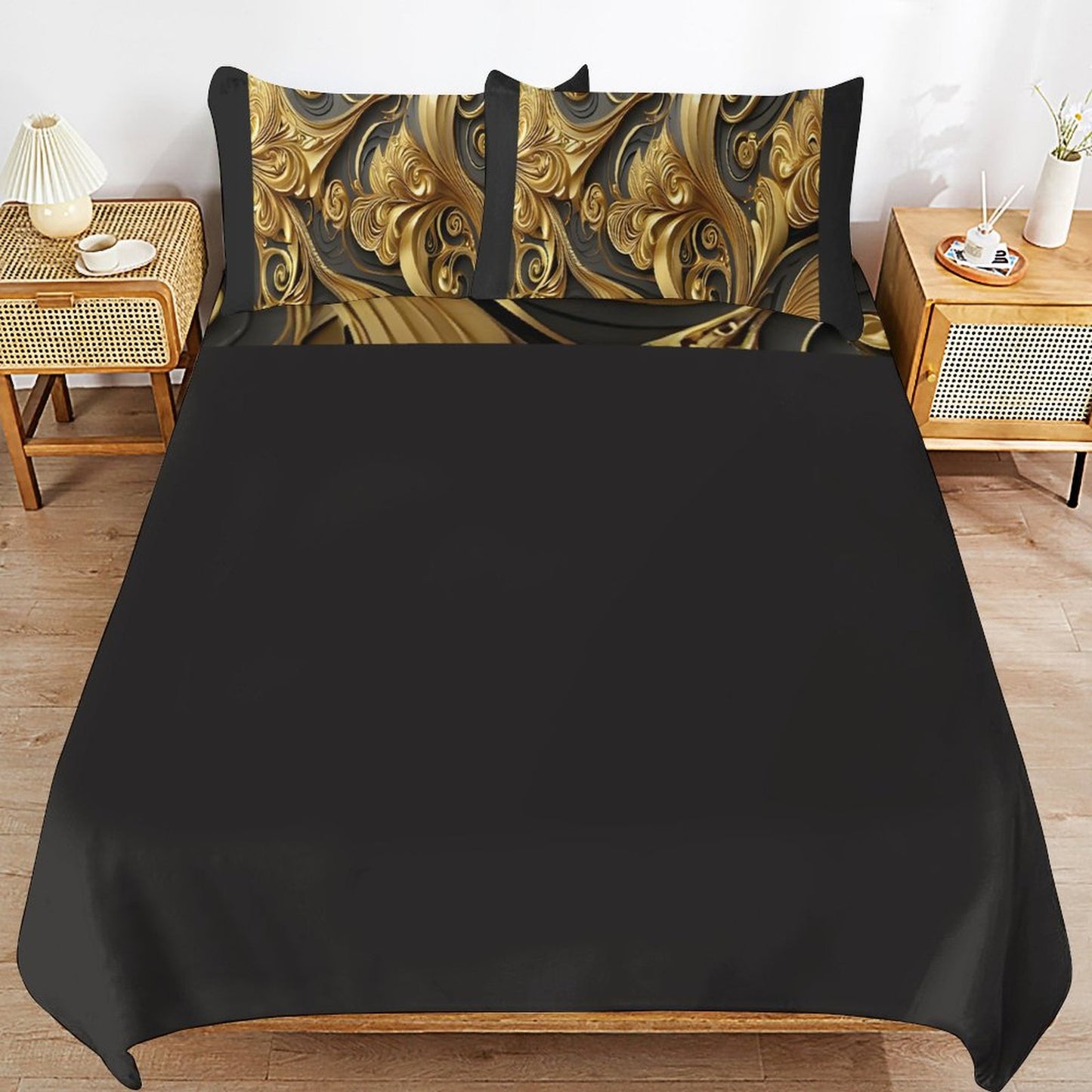 3-Piece Bedding Set-86"×70"/ 218×177cm (Dual-sidede Printing)
