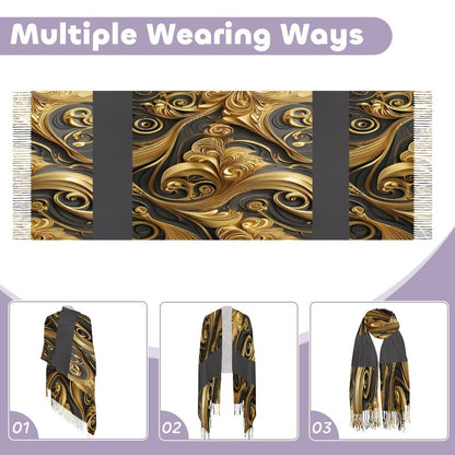 Cashmere-like Tassel Scarf (All-Over Printing)
