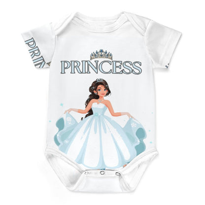220gsm Faux Cotton Short Sleeve Baby Romper 349P (All-over Printing)