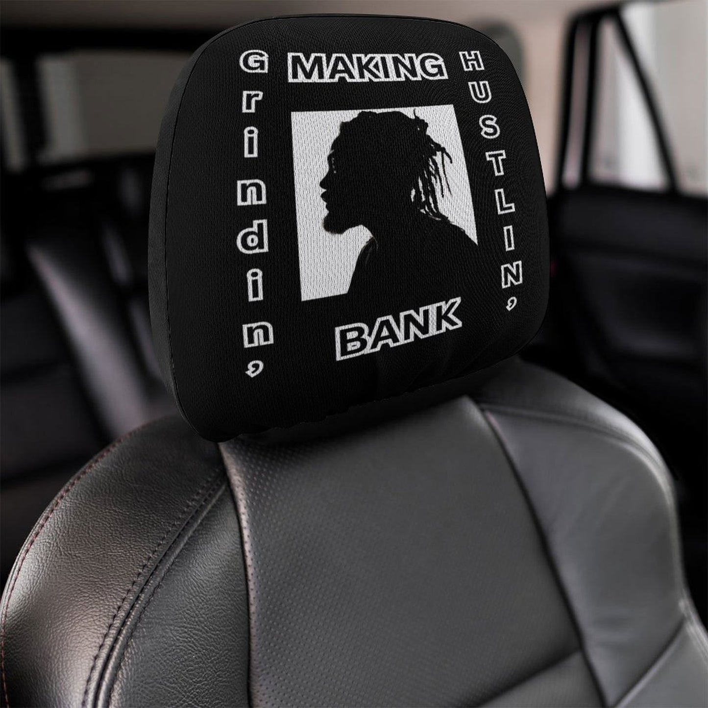 Custom Car Headrest Covers-MAKING BANK