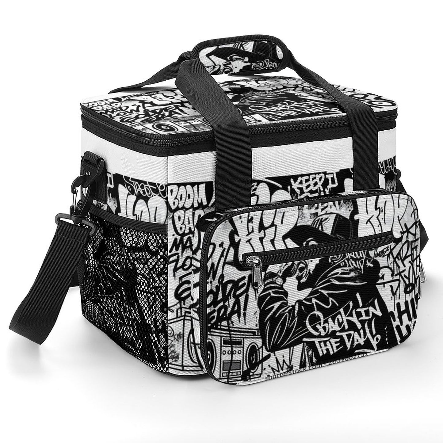 30 Can Collapsible Insulated Cooler Bag with Shoulder Strap(All-Over Printing)