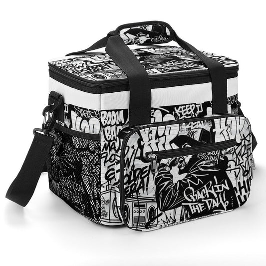 30 Can Collapsible Insulated Cooler Bag with Shoulder Strap(All-Over Printing)