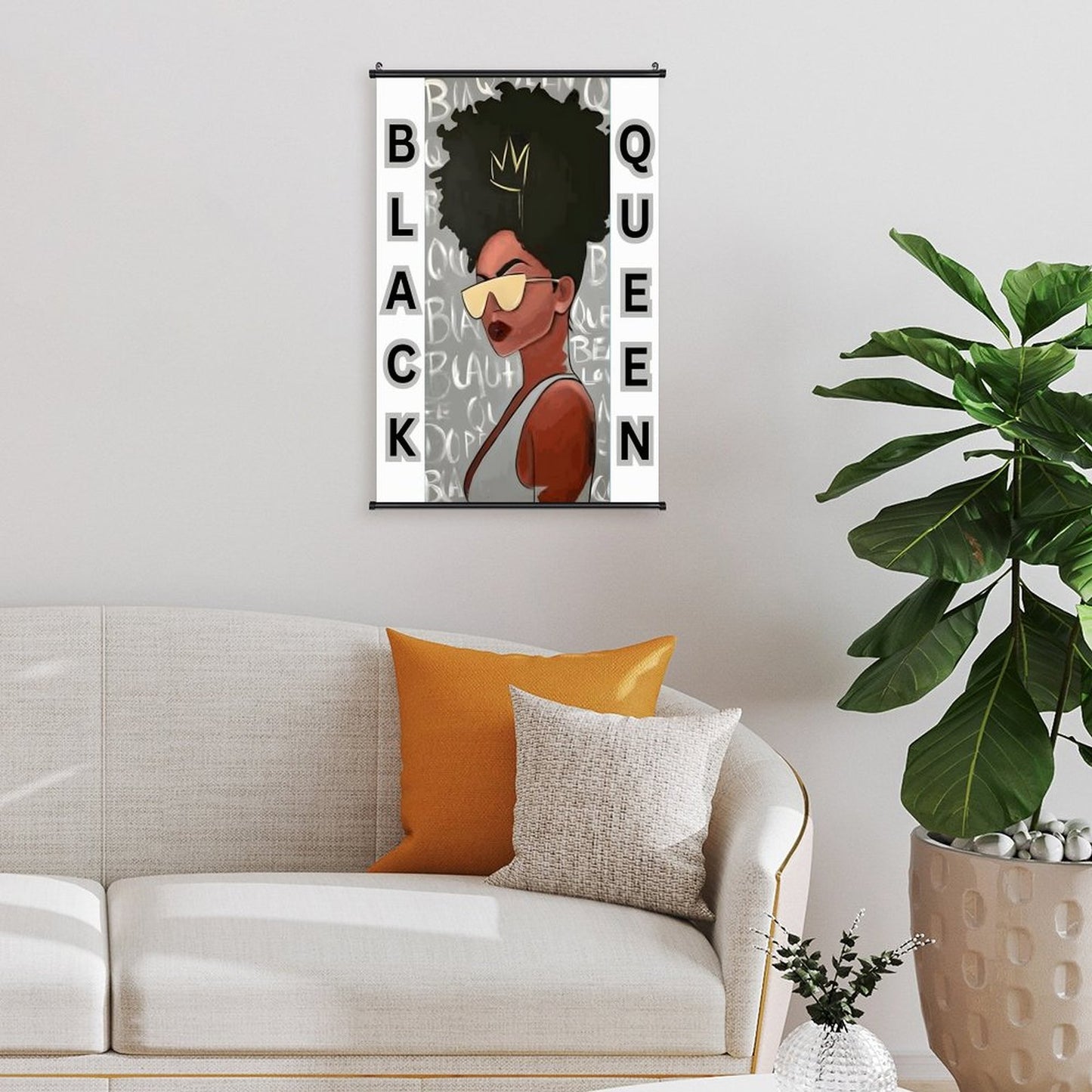 Canvas Hanging Poster with Scrolls-16"x24"/ 40x60cm