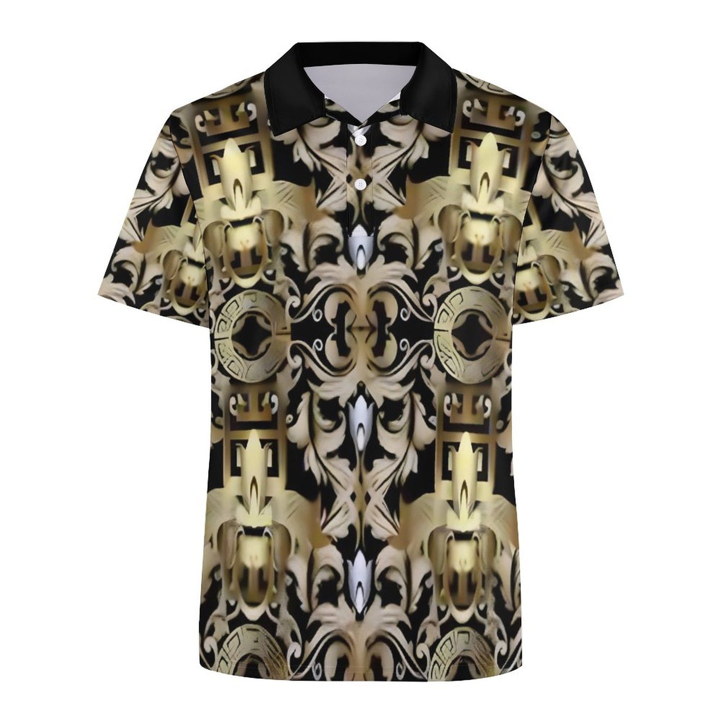 Custom Polo Shirts with All-Over printing Design Straight B612