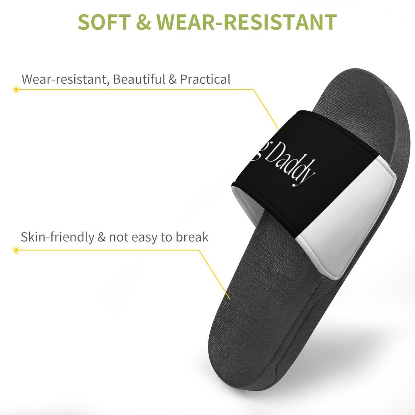 Unisex PVC Slippers-BIG DADDY (WHITE SOLES/BLACK SOLES)