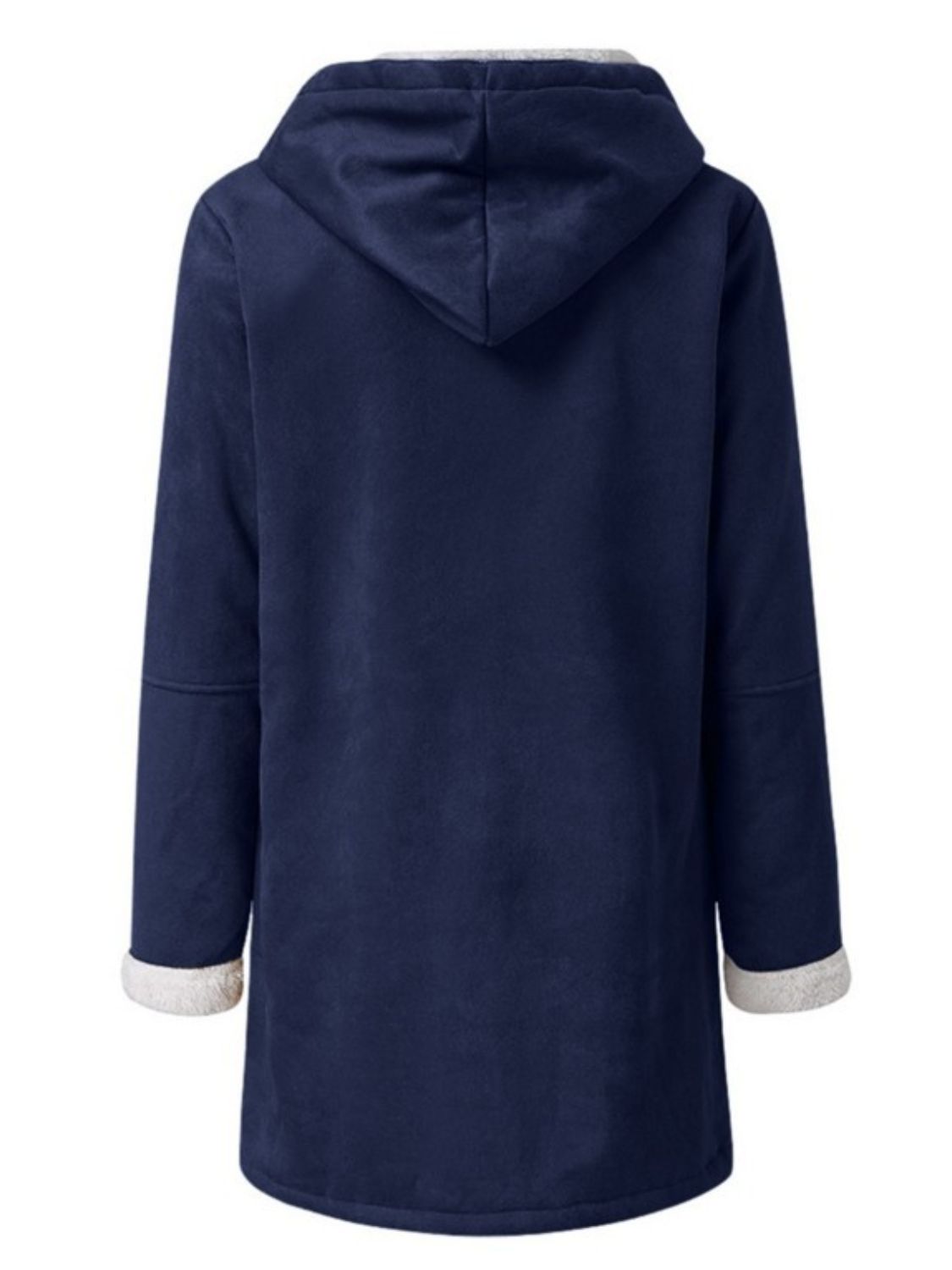 Full Size Pocketed Long Sleeve Hooded Toggle Jacket (many colors) -*SMALL-5XL