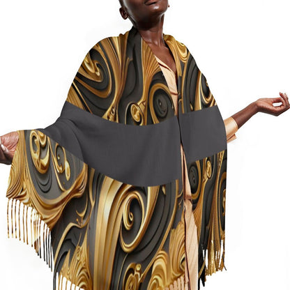 Cashmere-like Tassel Scarf (All-Over Printing)