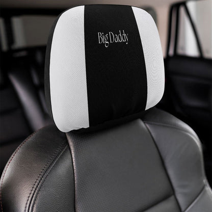 Custom Car Headrest Covers-BIG DADDY b/w