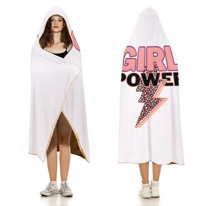 Wrap Hooded Blanket-60"x80"/ 150x200cm