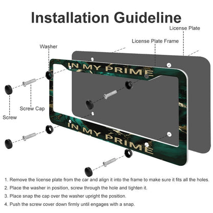 License Plate Frames with 4 Round Holes (1 Pair)