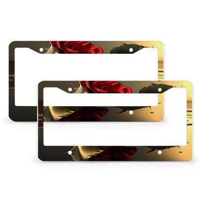License Plate Frames with 4 Round Holes (1 Pair)