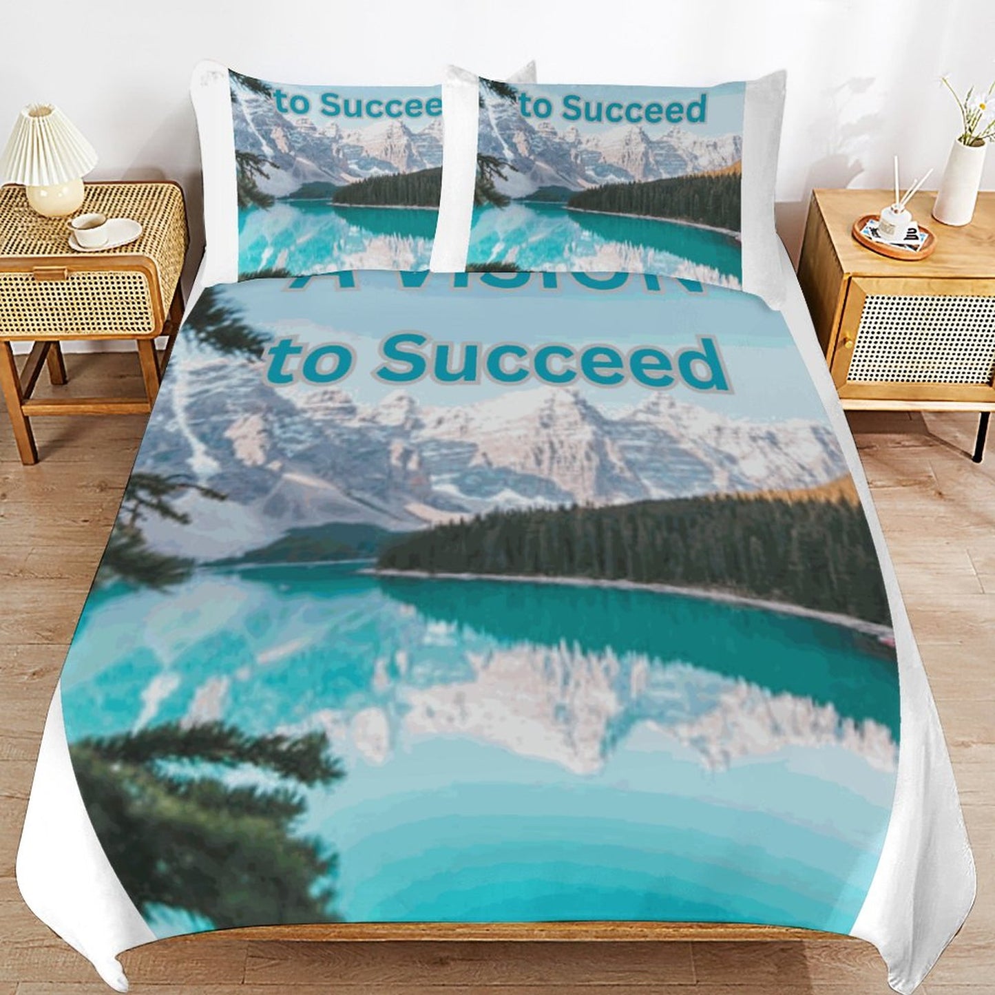 3-Piece Bedding Set-102"x90"/ 259x229cm (Dual-sided Printing)