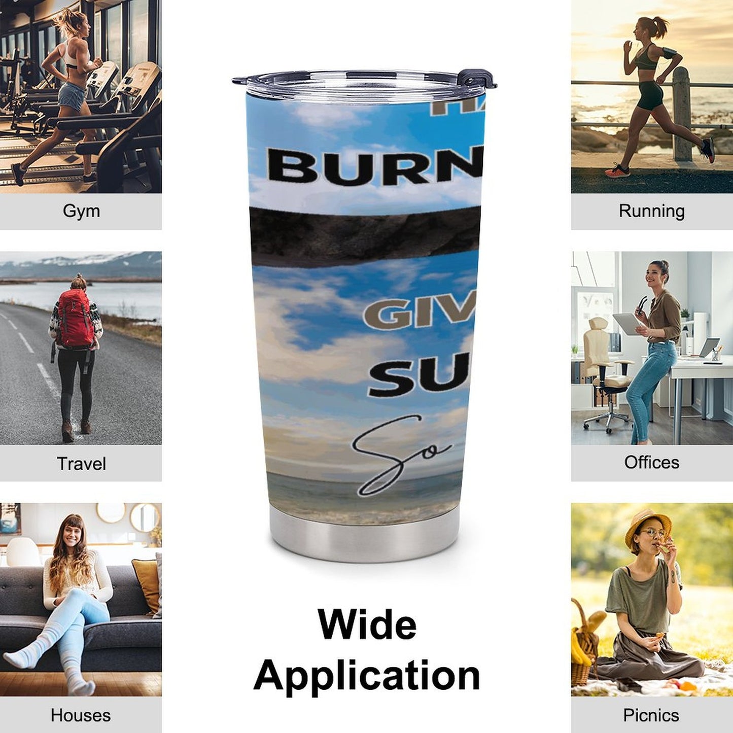 Car Travel Coffee Mug with Lid (All-Over Printing)