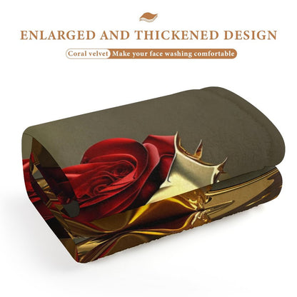 ROSE IN GOLD Coral Velvet Towel