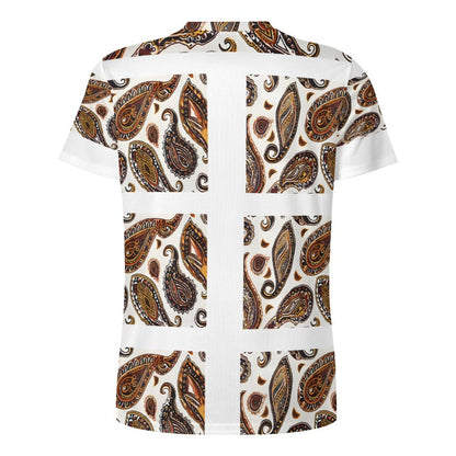 ORANGE PAISLEY Short Sleeve T-Shirt-*XS-6XL