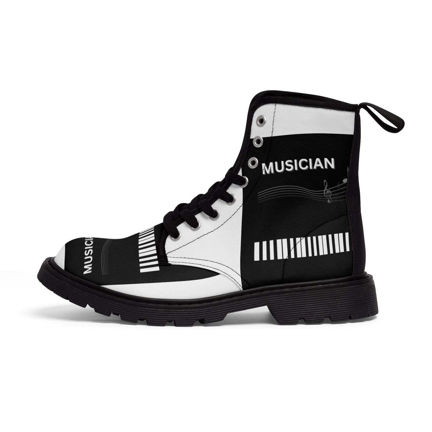 MUSICIAN'S PIANO 2-Tone Men's Canvas Boots
