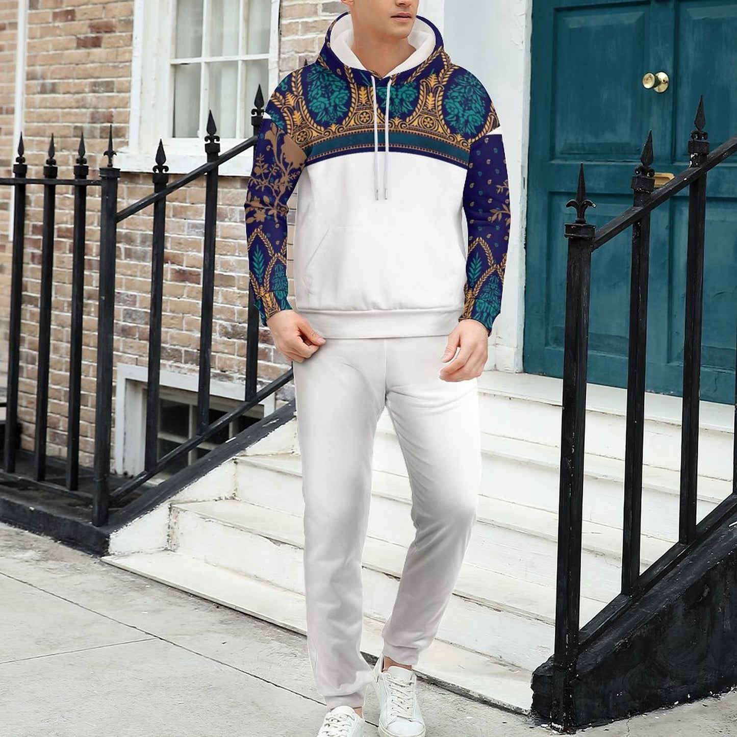250gsm Imitation Cotton Hoodie & Joggers Set 4T03 (All-Over Printing)