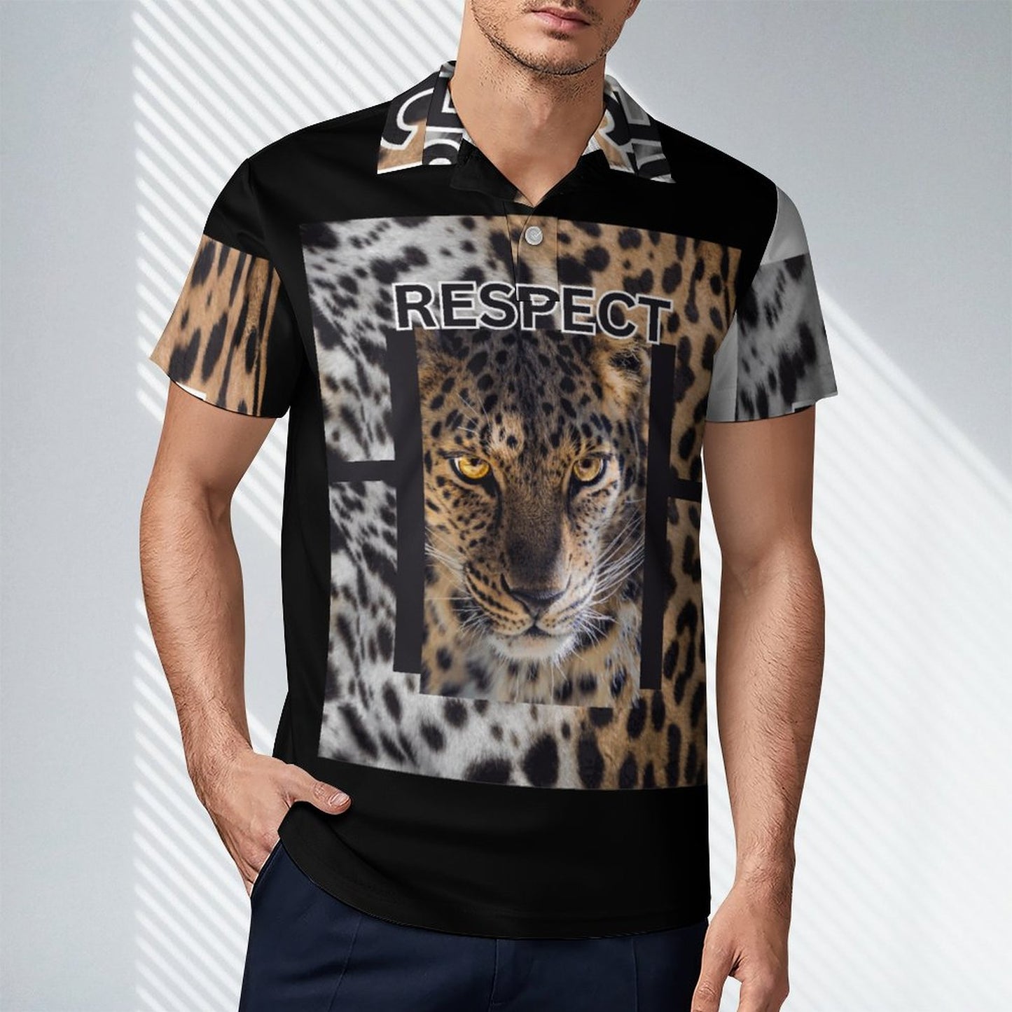 Short Sleeve Men's POLO T-shirt (All-Over Printing)