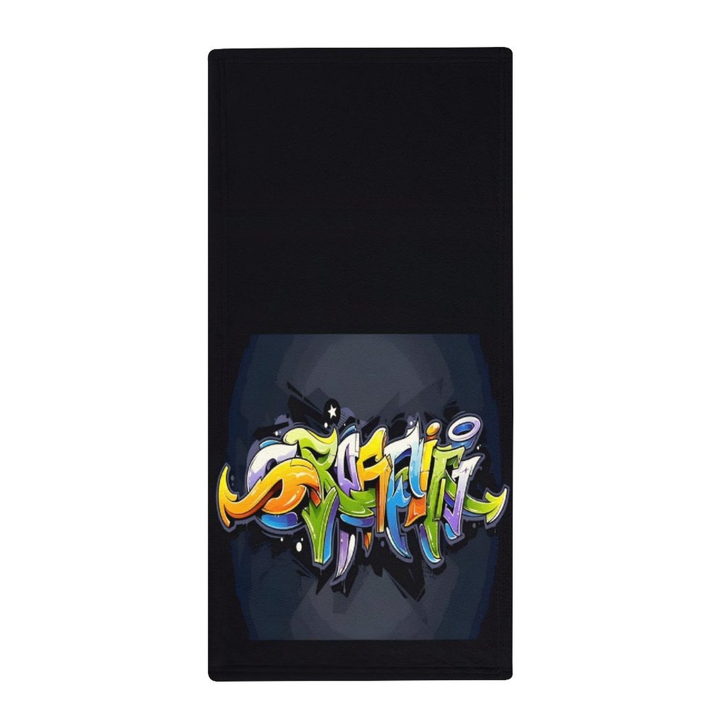 COLORFUL GRAFFITI Coral Velvet Towel