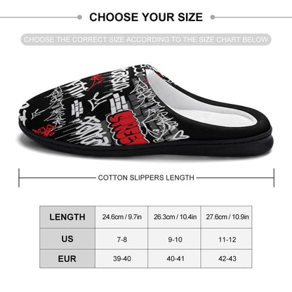 Custom Women's Cotton Slippers for Indoor Wear (All-Over Printing)