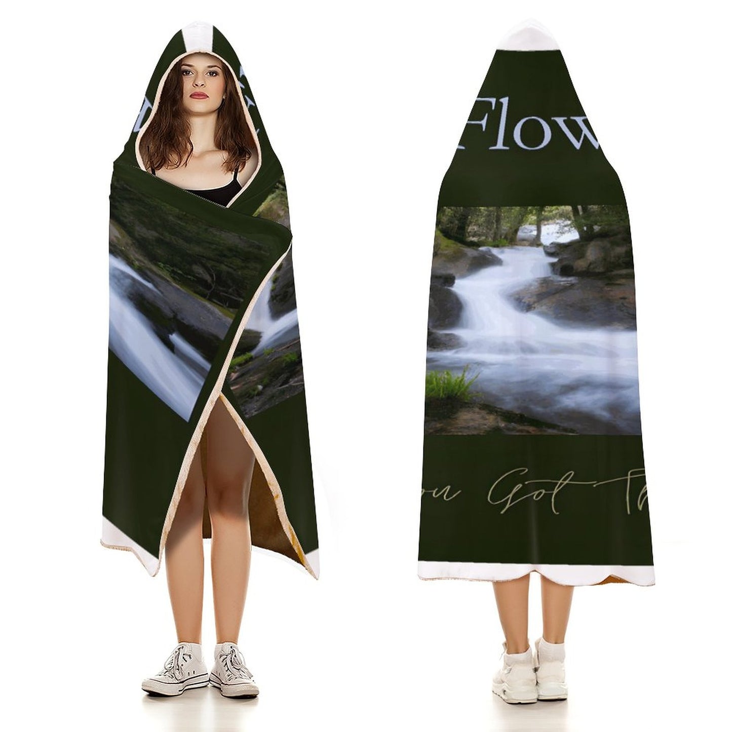 Wrap Hooded Blanket-40"x50"/ 100x130cm