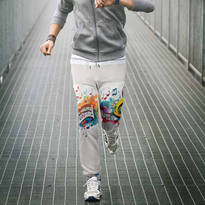 MUSIC GRAFFITI Unisex Sweatpants-SMALL-5XL