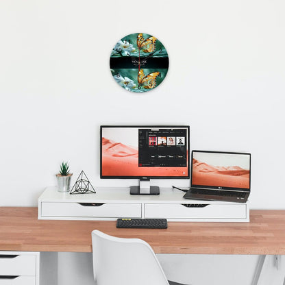 Concise Silent Wooden Wall Clock-9.84"x9.84"/ 25x25cm-YOU ARE ENOUGH