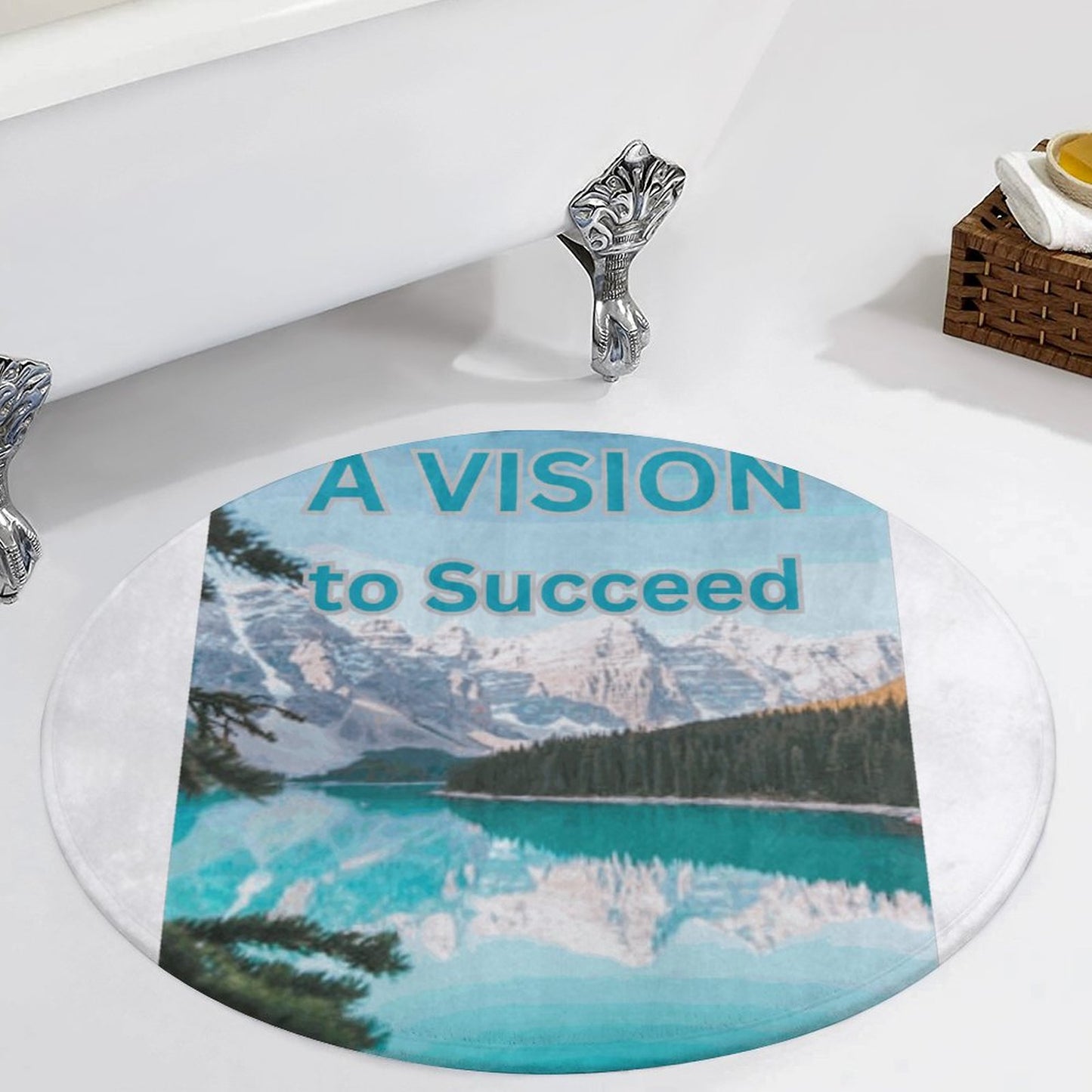 Round Coral Velvet Warm Floor Mat