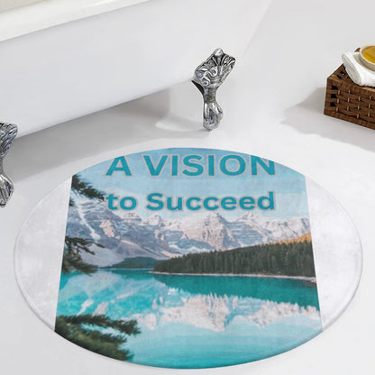 Round Coral Velvet Warm Floor Mat