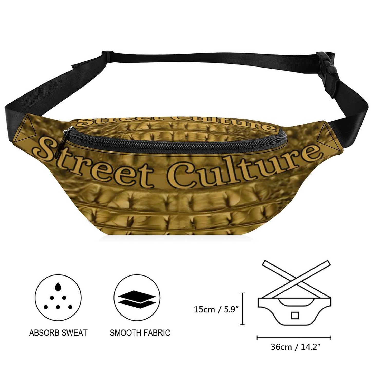 STREET CULTURE Alligator Fanny Pack