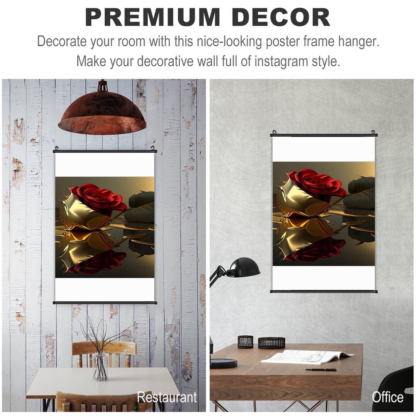 Canvas Hanging Poster with Scrolls-16"x24"/ 40x60cm