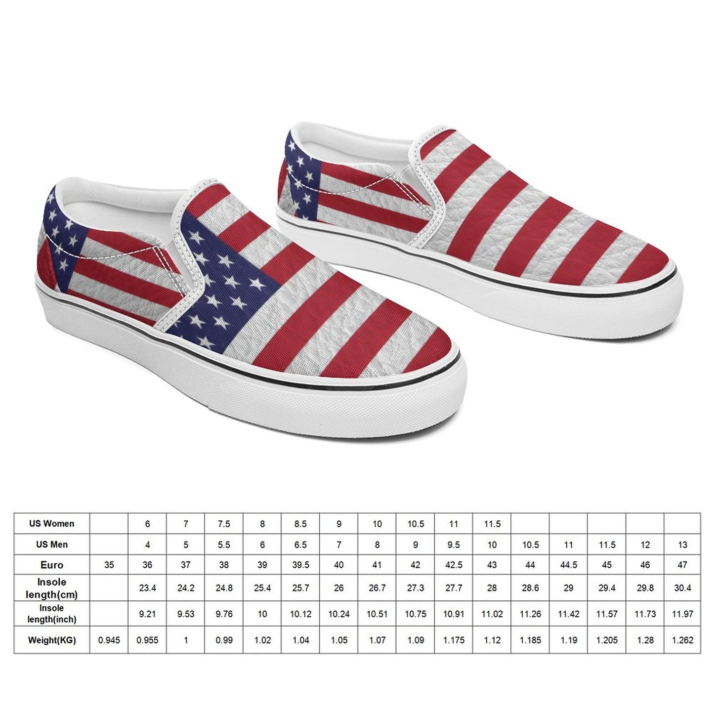 AMERICA Slip-on Canvas Shoes (Teenagers and Adults)