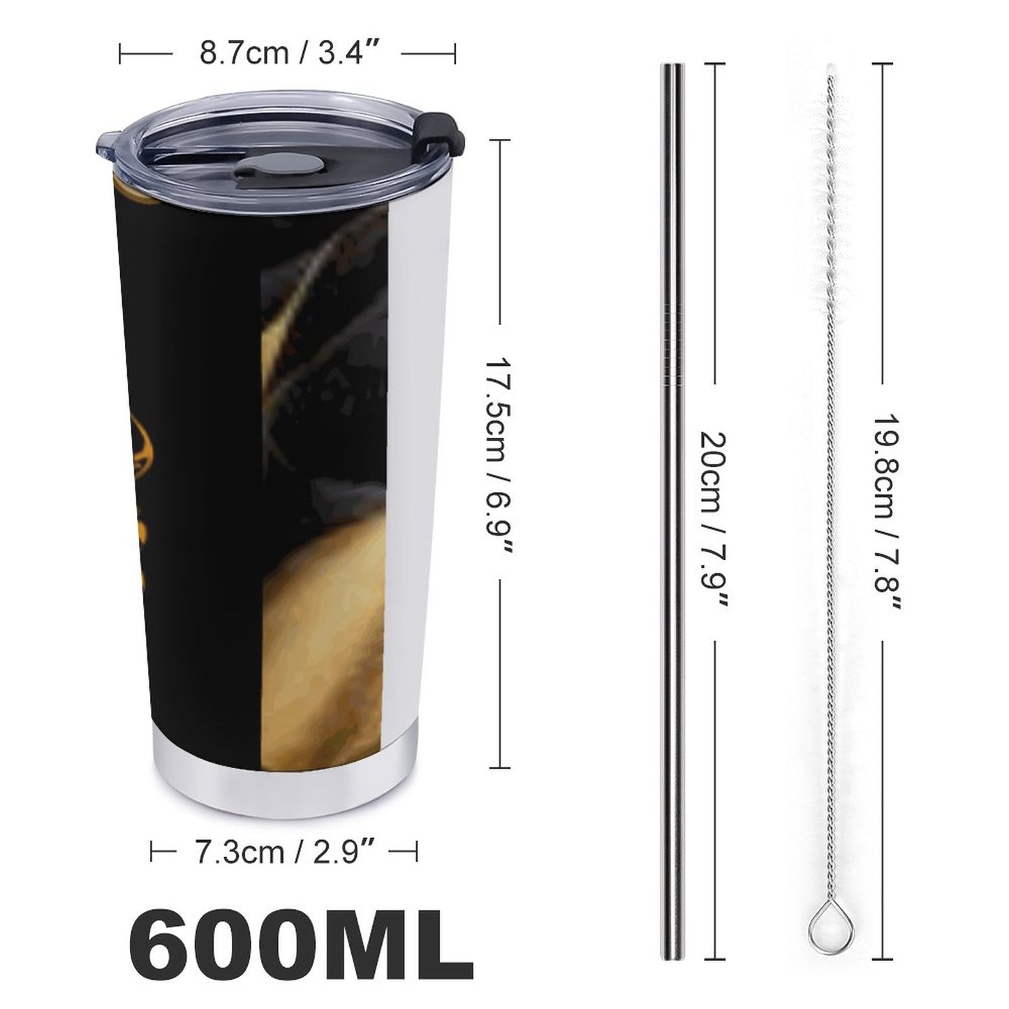 Car Travel Mug Set with Cleaning Kit