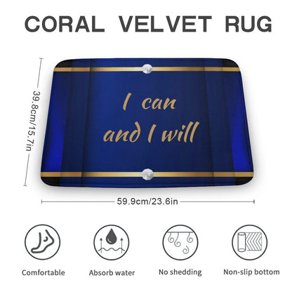 Coral Velvet Rug-15.7"x23.6"/ 40x60cm
