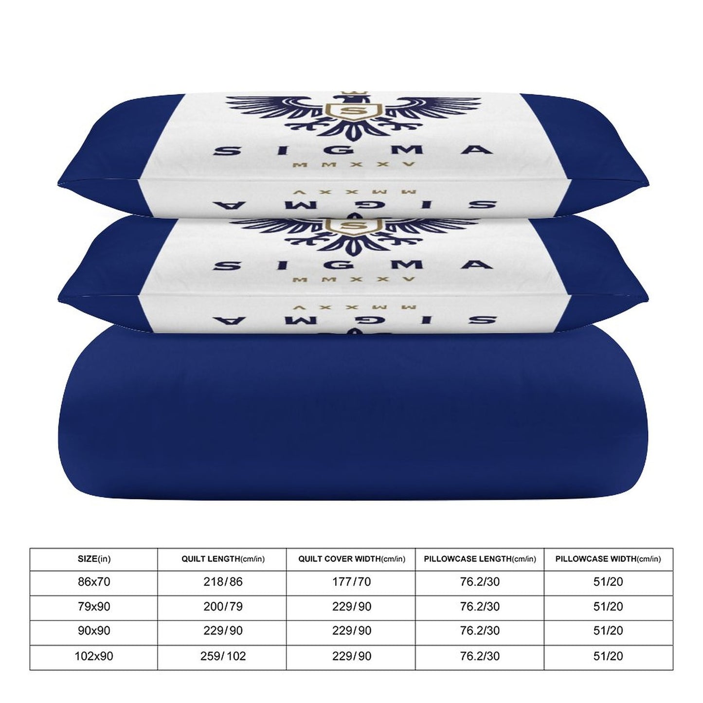 3-Piece Bedding Set-102"x90"/ 259x229cm (Dual-sided Printing)
