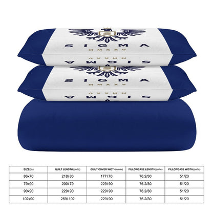 3-Piece Bedding Set-102"x90"/ 259x229cm (Dual-sided Printing)