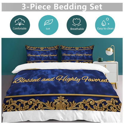 3-Piece Bedding Set-102"x90"/ 259x229cm (Dual-sided Printing)