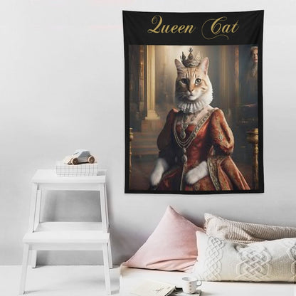 Wall Art with Vertical Tapestry
