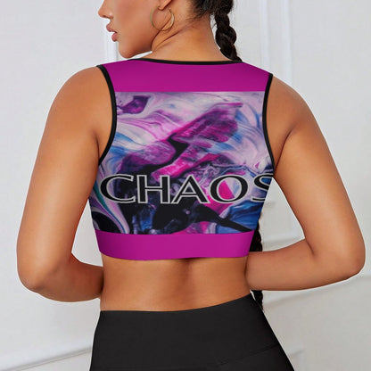 CHAOS Yoga Tank Top (pink)-SMALL-2XL