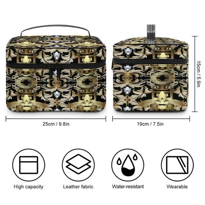 Make-up bag with Lychee pattern PU material