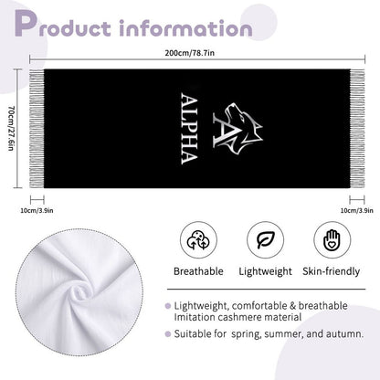 Cashmere-like Tassel Scarf (All-Over Printing)