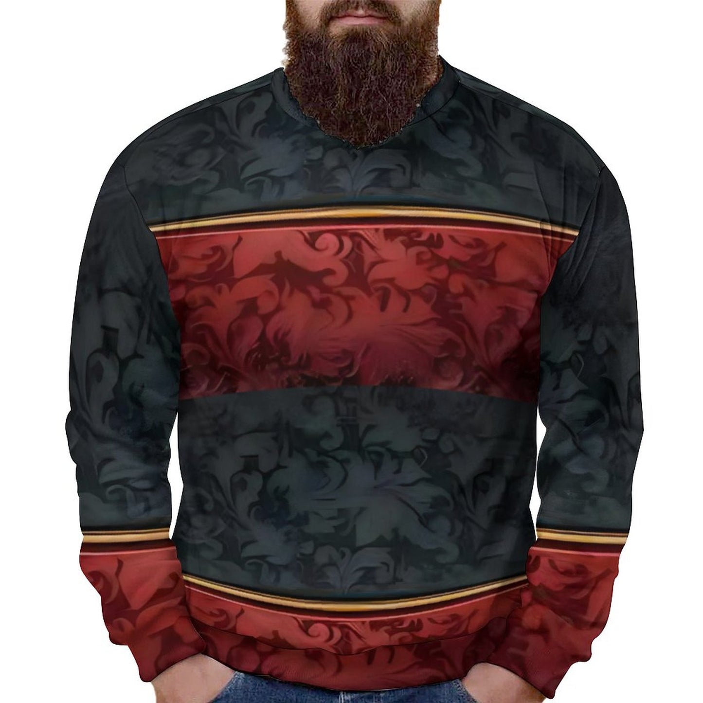 250gsm Round Neck Men's Sweatshirt 4T35 (All-Over Printing)