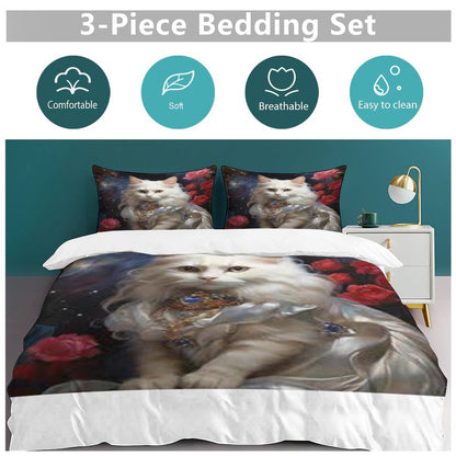 3-Piece Bedding Set-90"x90"/ 229x229cm (Dual-sided Printing)