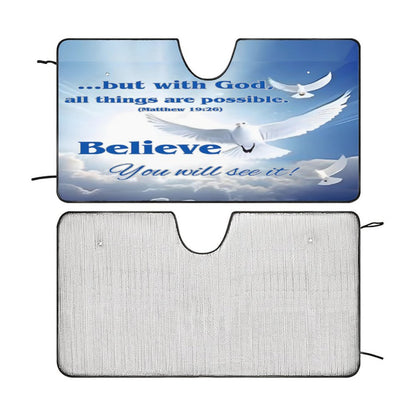 Car Cool with Sun Shades-BELIEVE