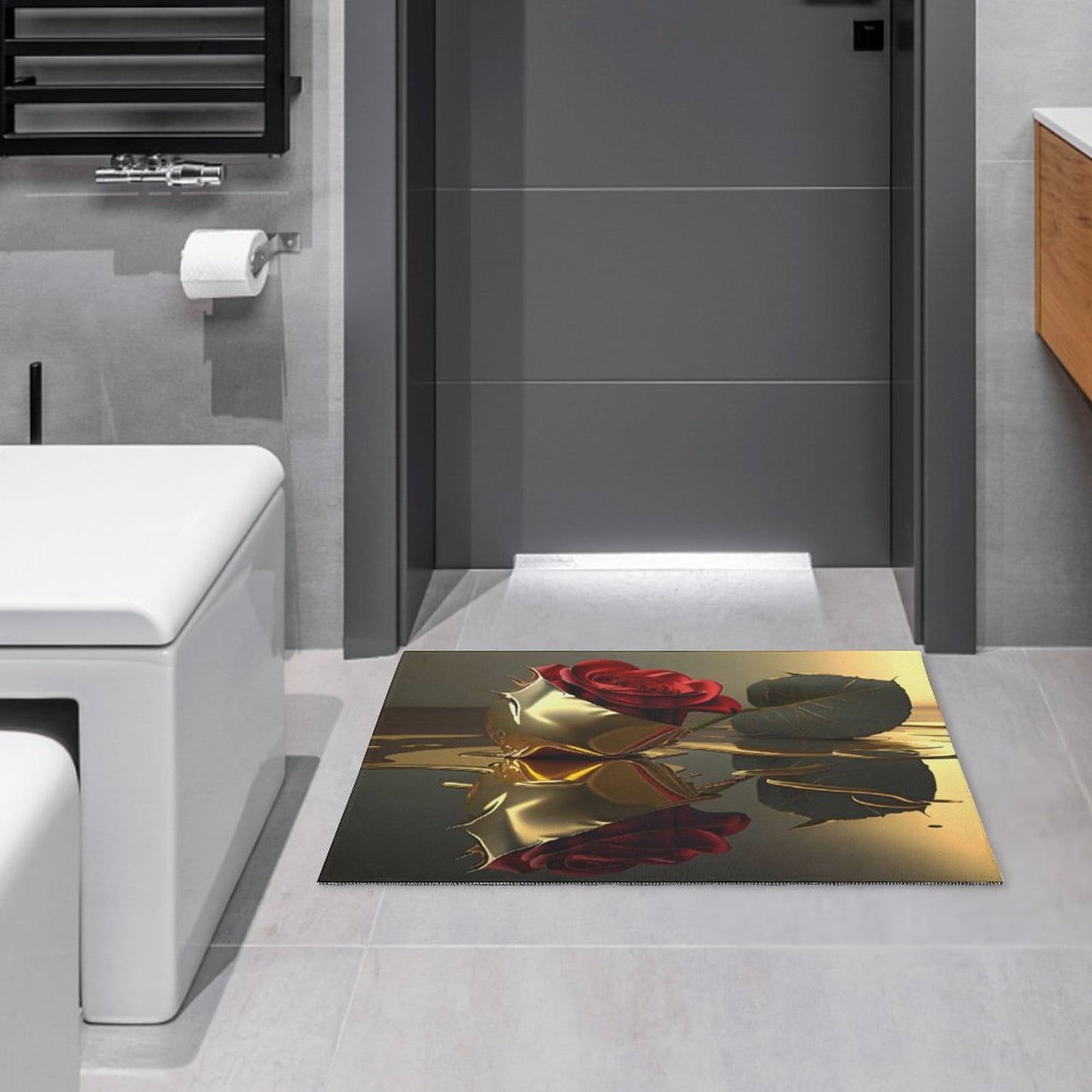 Crystal Velvet Bedroom Floor Mat