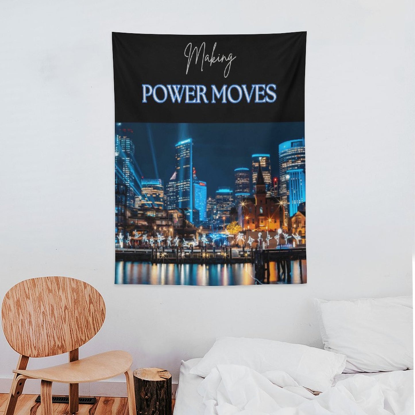 MAKING POWER MOVES Wall Art with Vertical Tapestry