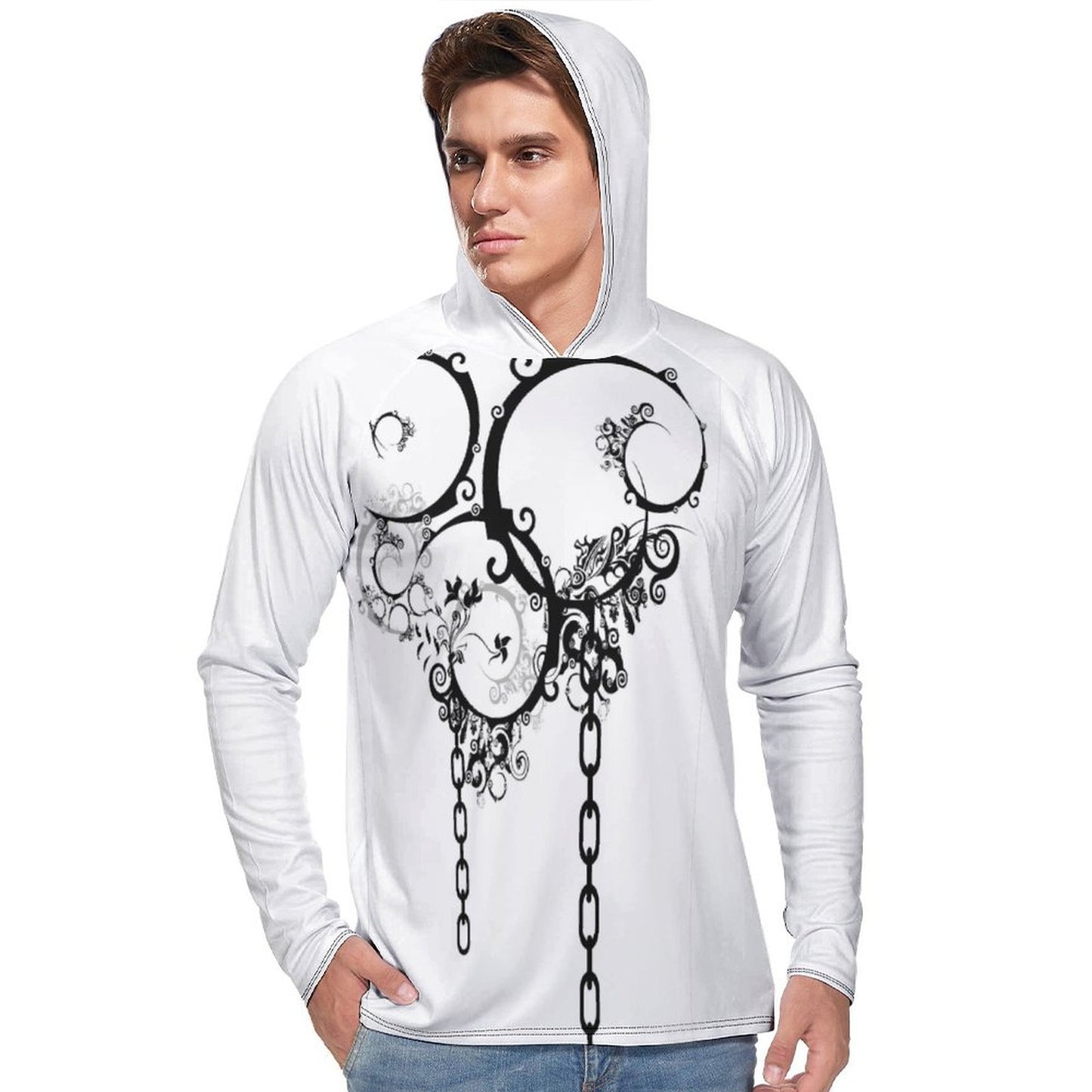 Men's Long Sleeve Hoodie NZ145 (All-Over Printing)